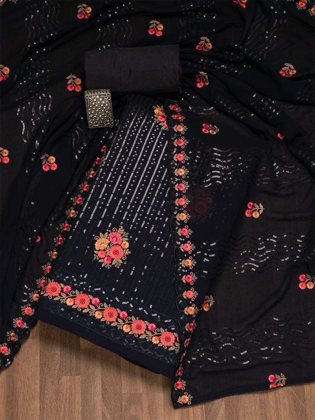 koskii embroidered unstitched dress material