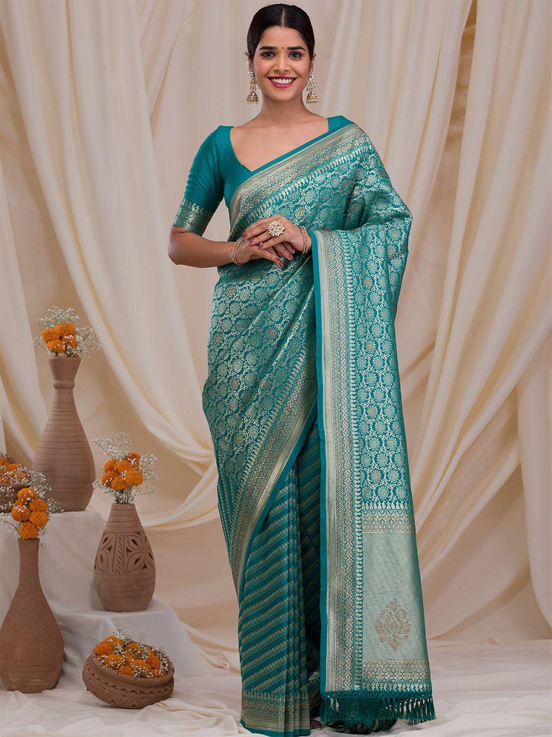 koskii ethnic motifs woven design zari saree