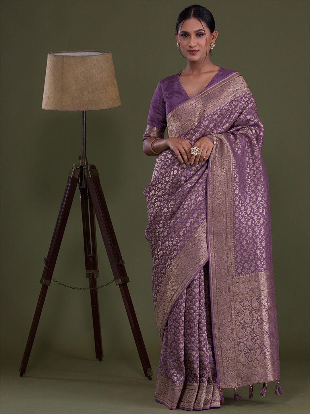 koskii floral zari brocade saree