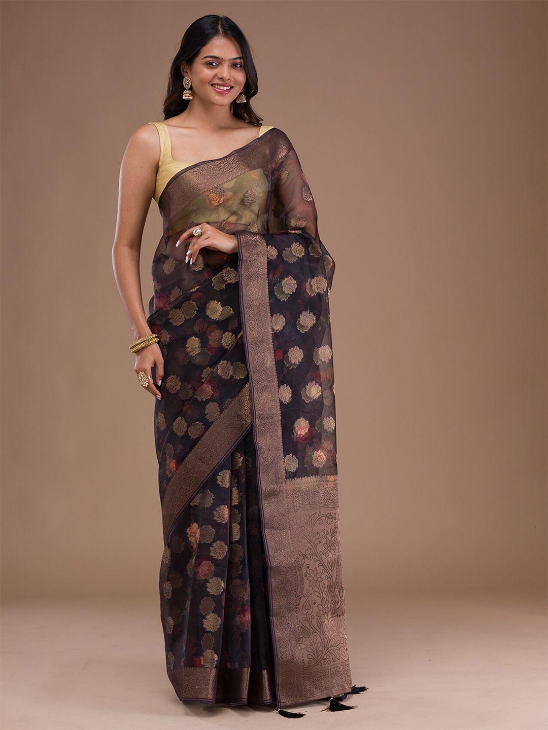 koskii woven design zari tissue saree