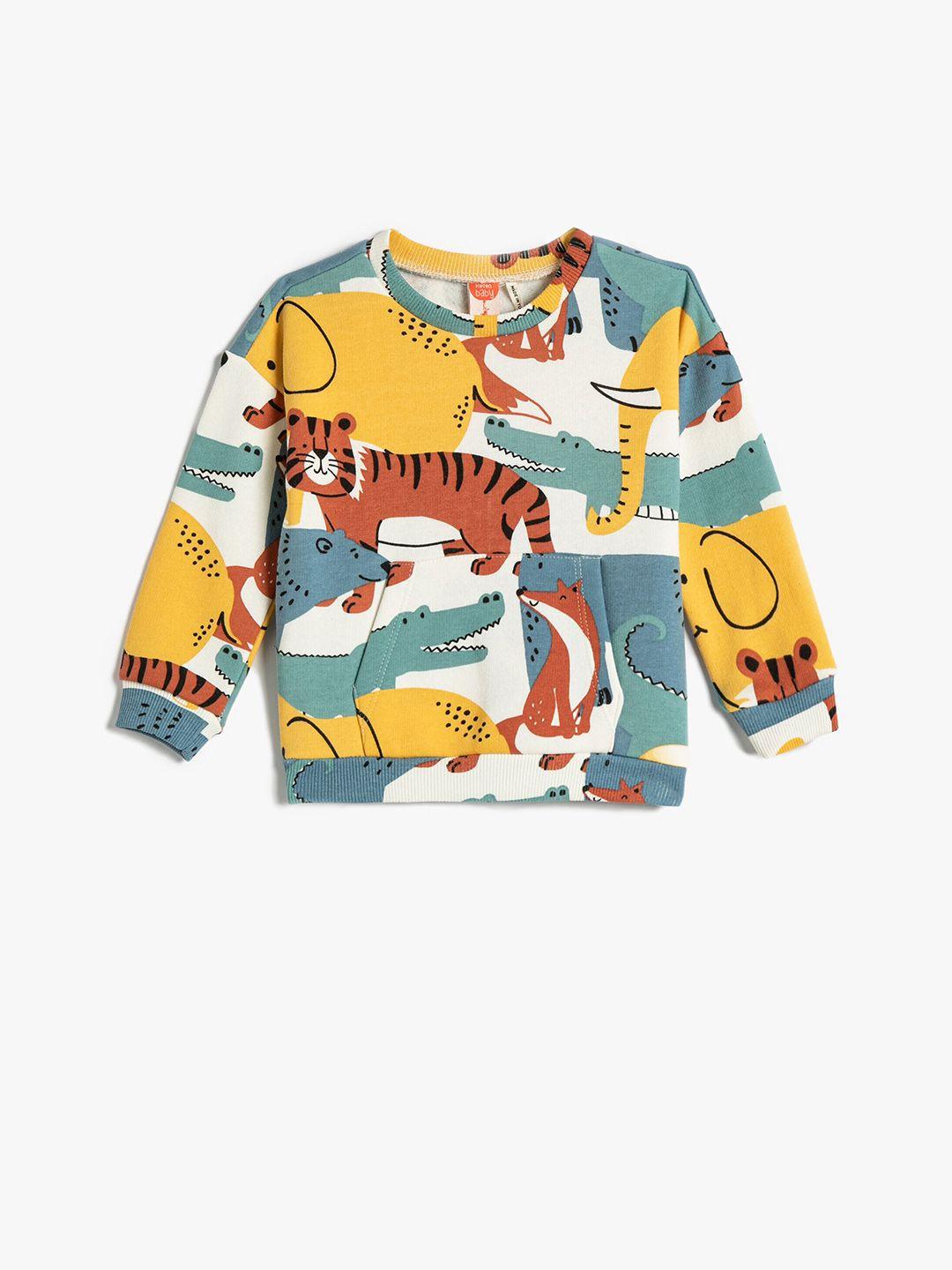 koton boys conversational printed pullover sweatshirt
