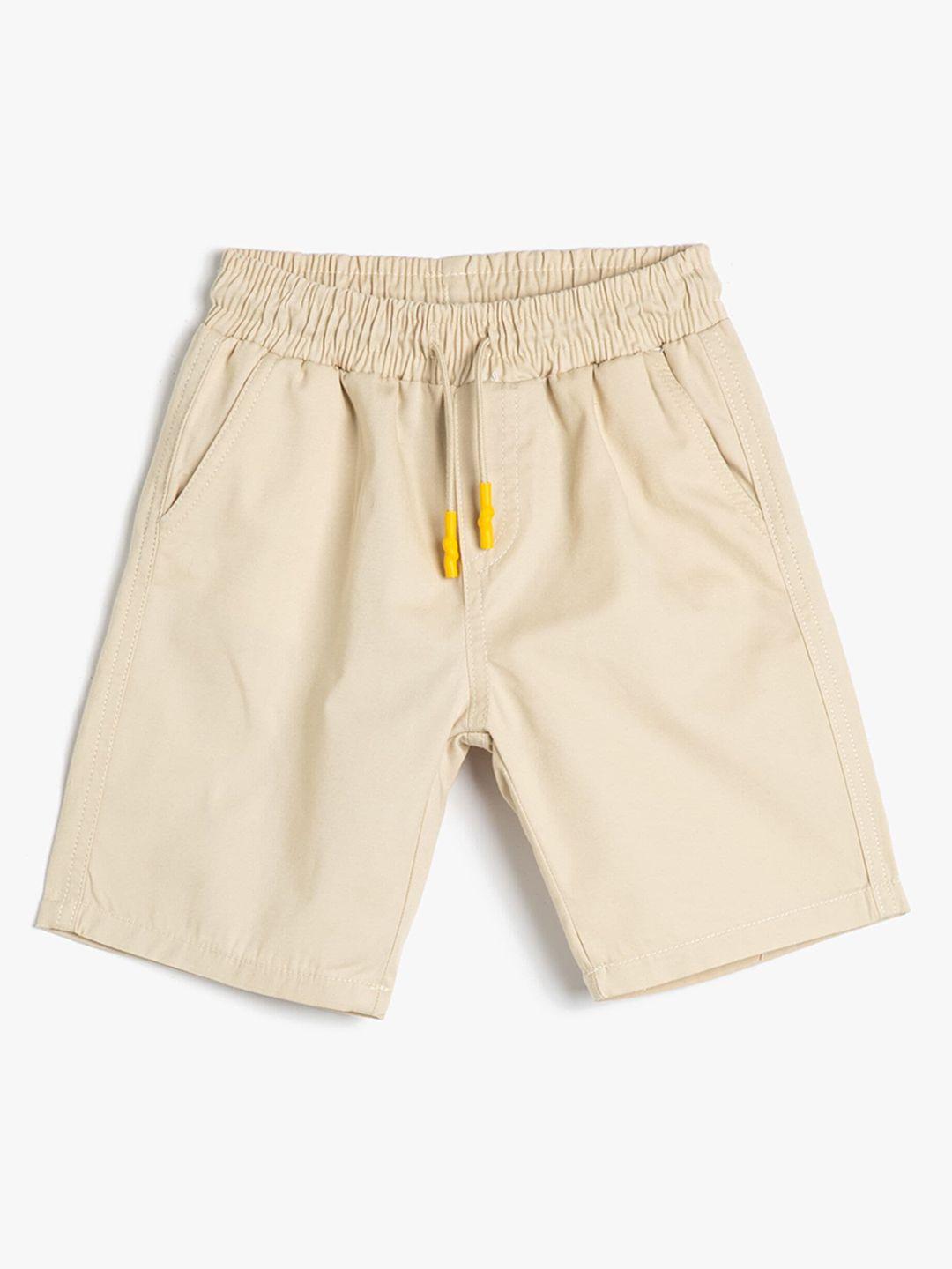 koton boys pure cotton mid-rise shorts
