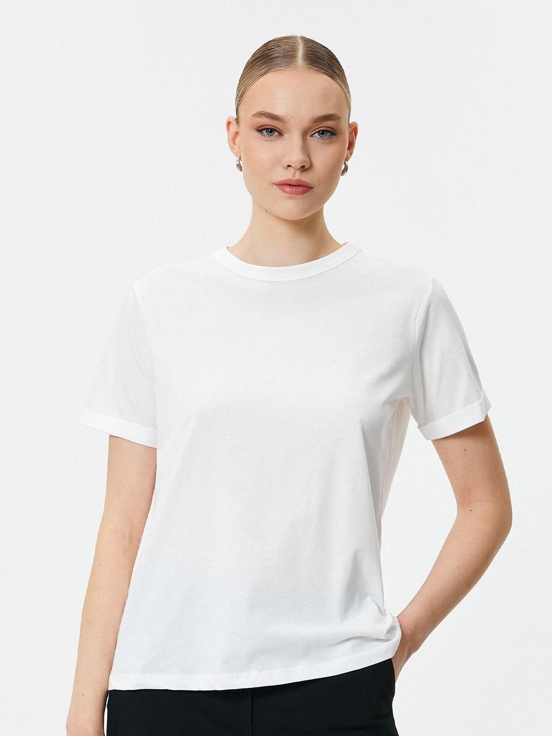 koton round neck pure cotton t-shirt