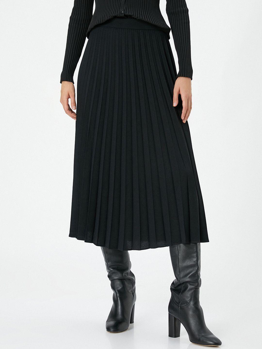 koton accordion pleated a-line midi skirt