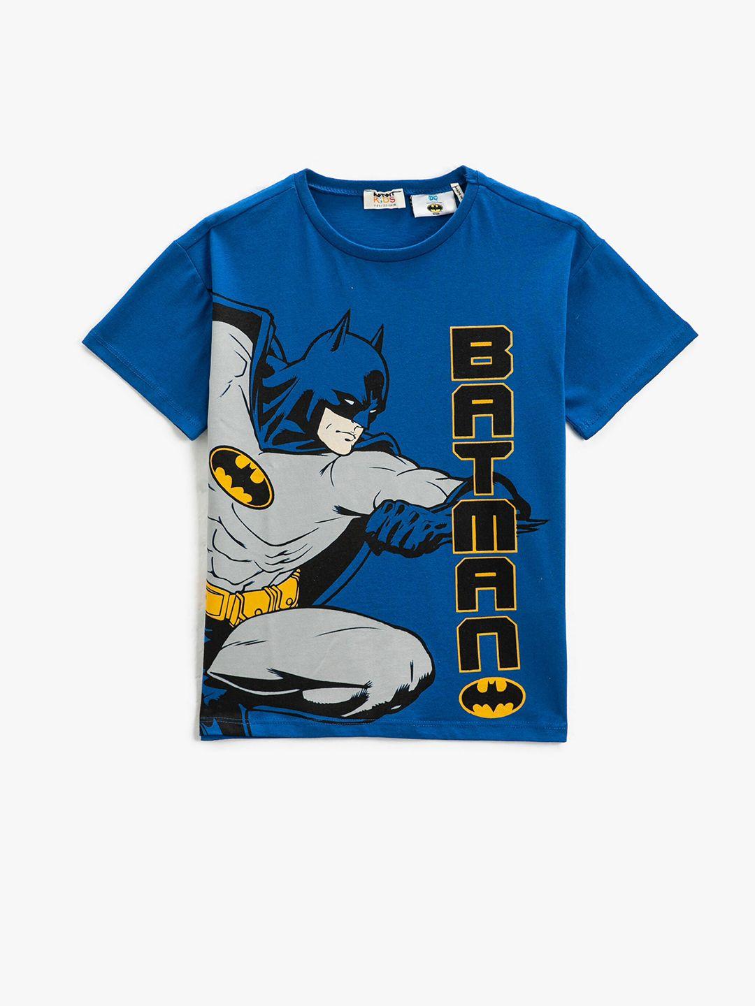 koton boys batman printed pure cotton t-shirt