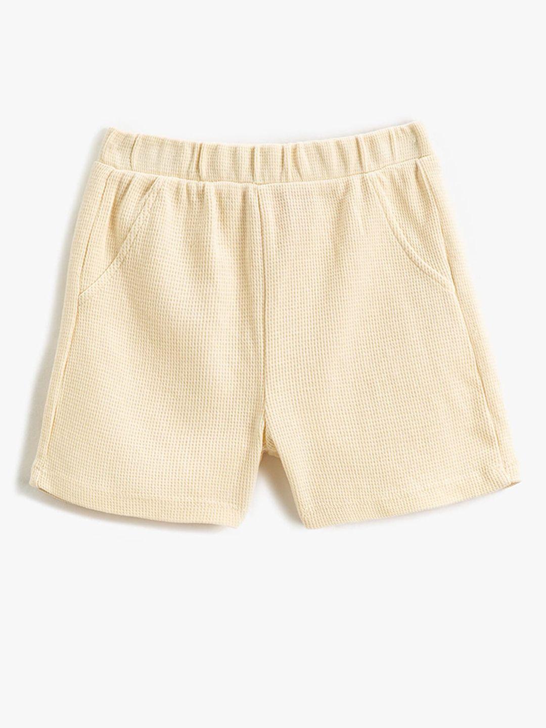koton boys high-rise pure cotton shorts