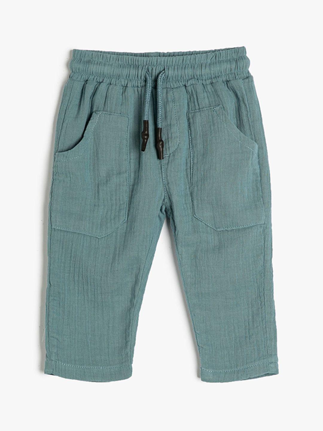 koton boys mid-rise cotton trousers