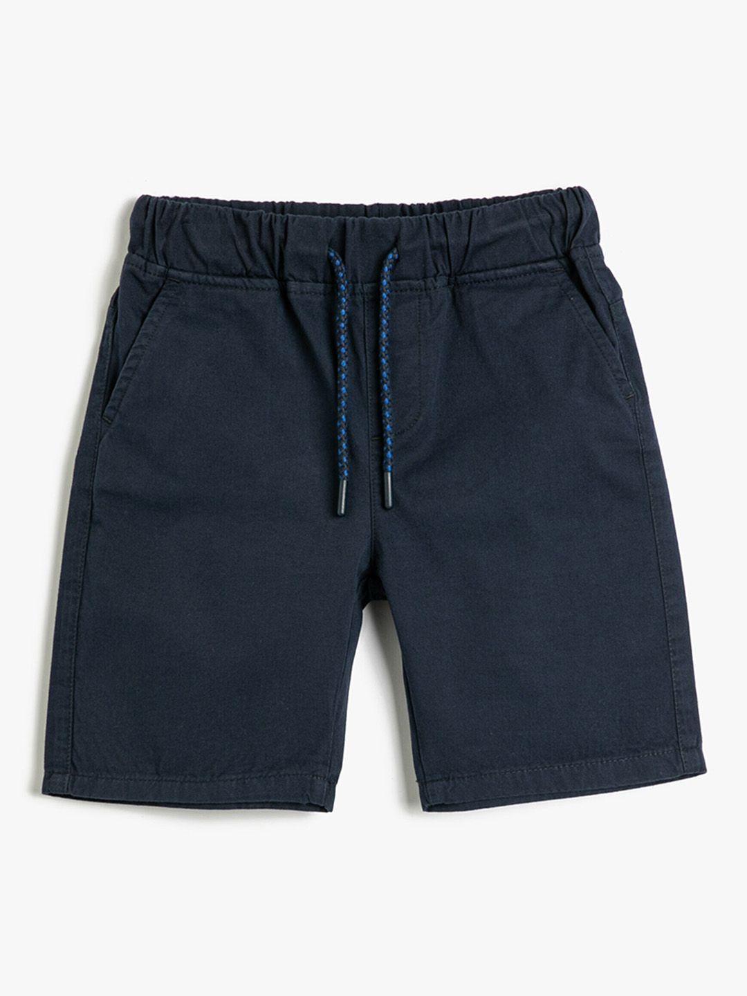 koton boys mid-rise pure cotton regular shorts