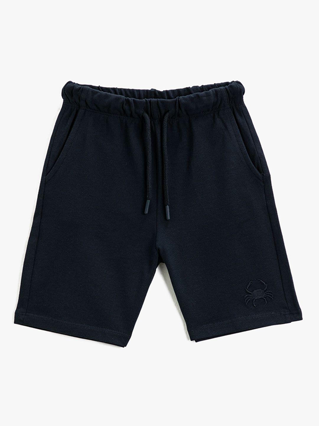 koton boys mid-rise pure cotton shorts