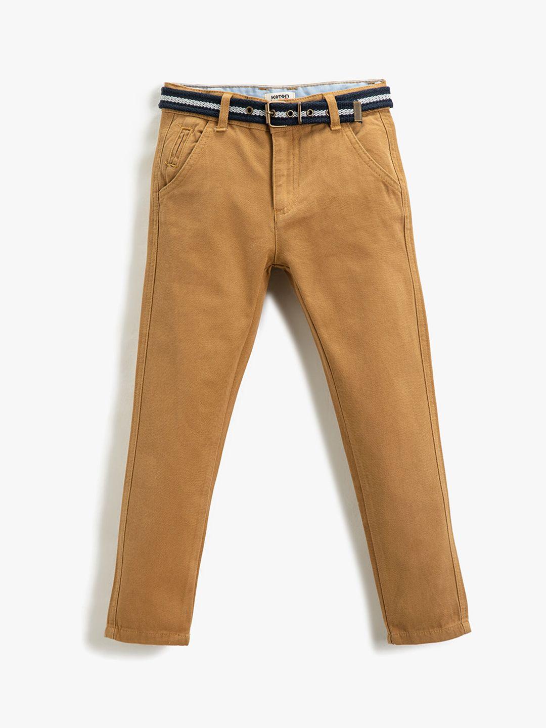 koton boys mid-rise trousers