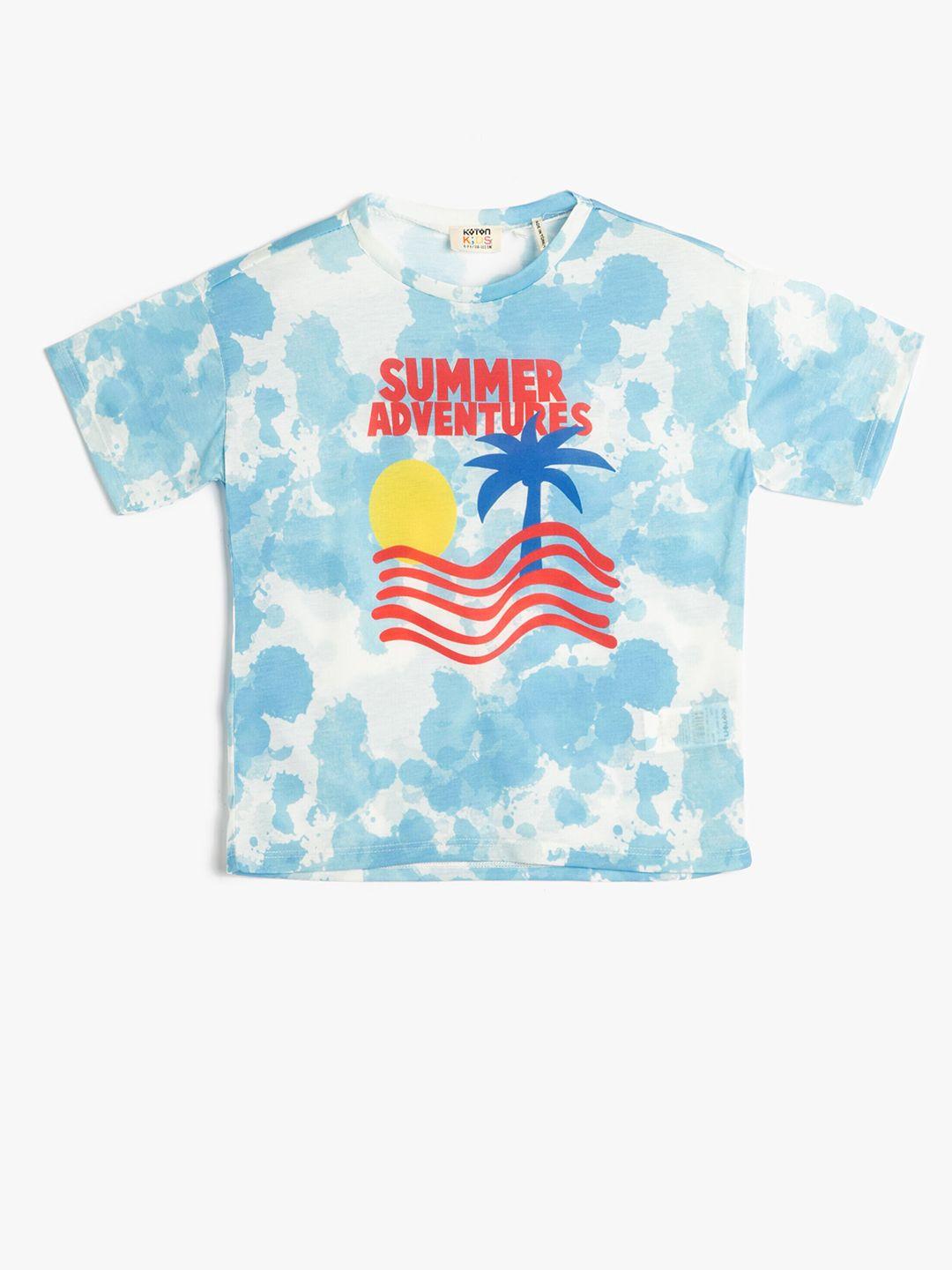 koton boys tropical printed casual t-shirt