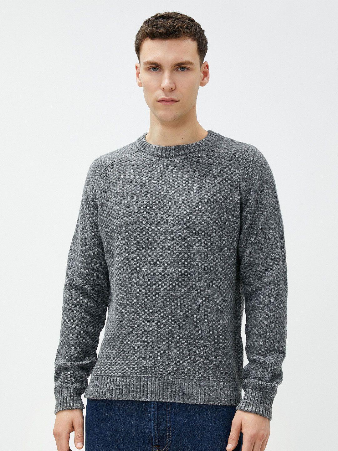 koton cable knit self design acrylic pullover sweater