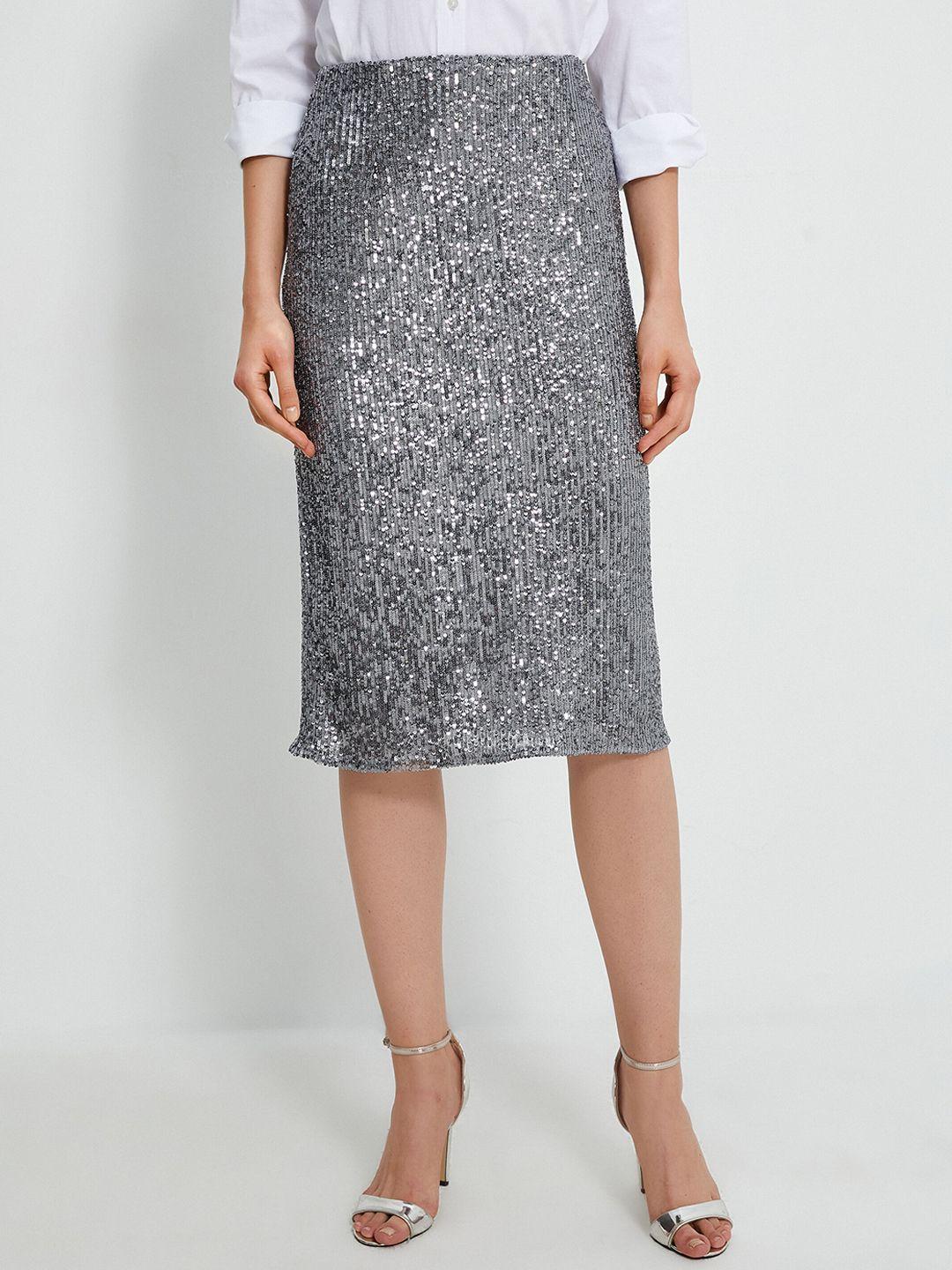 koton embellished pencil midi skirt