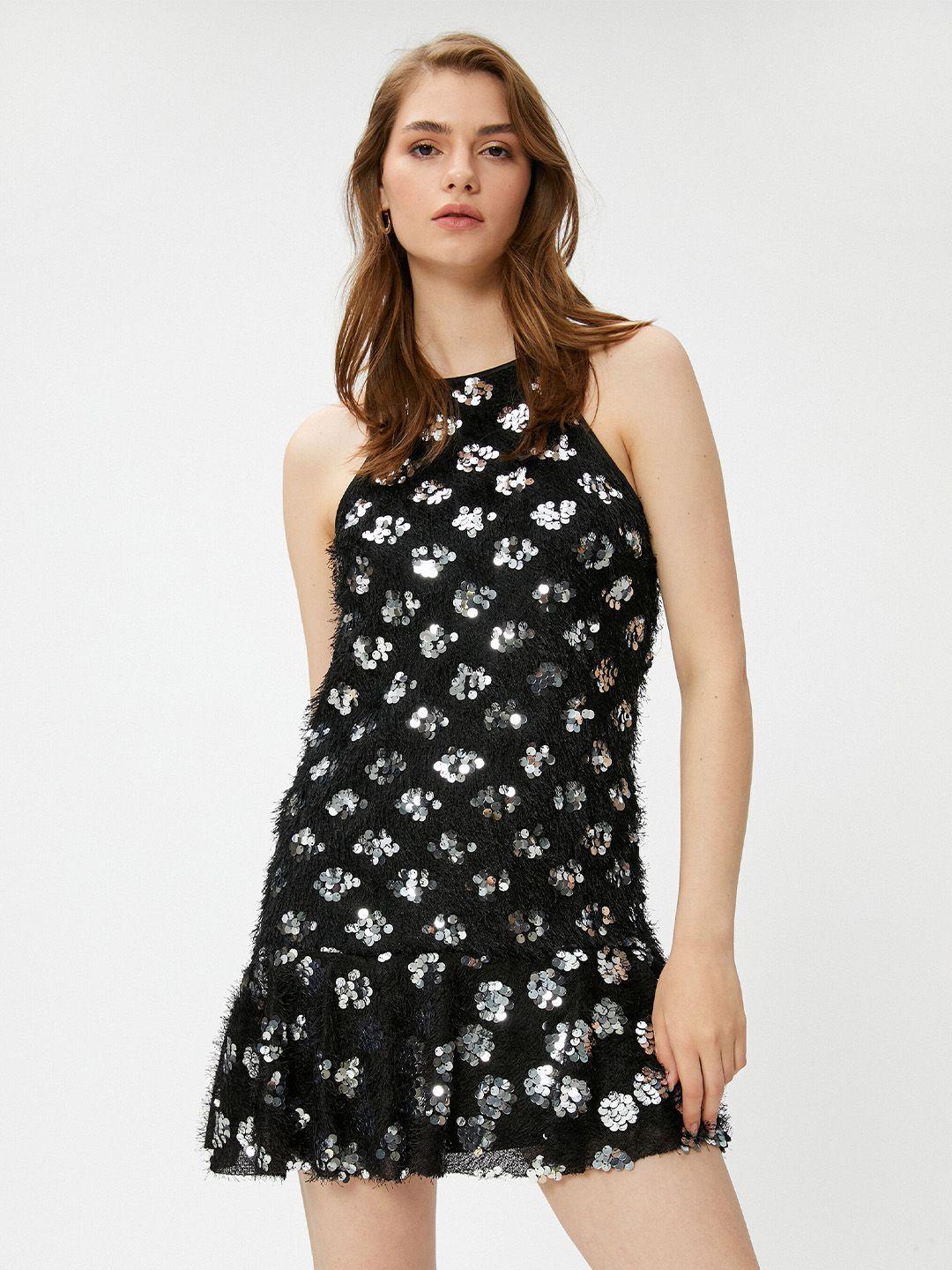 koton floral print a-line mini dress