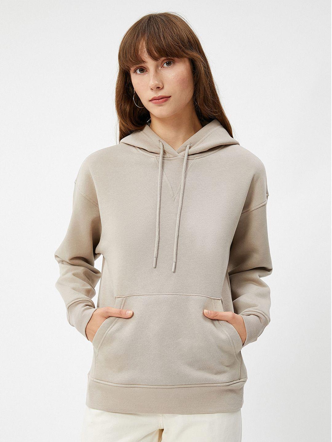 koton hooded long sleeves pullover sweatshirt