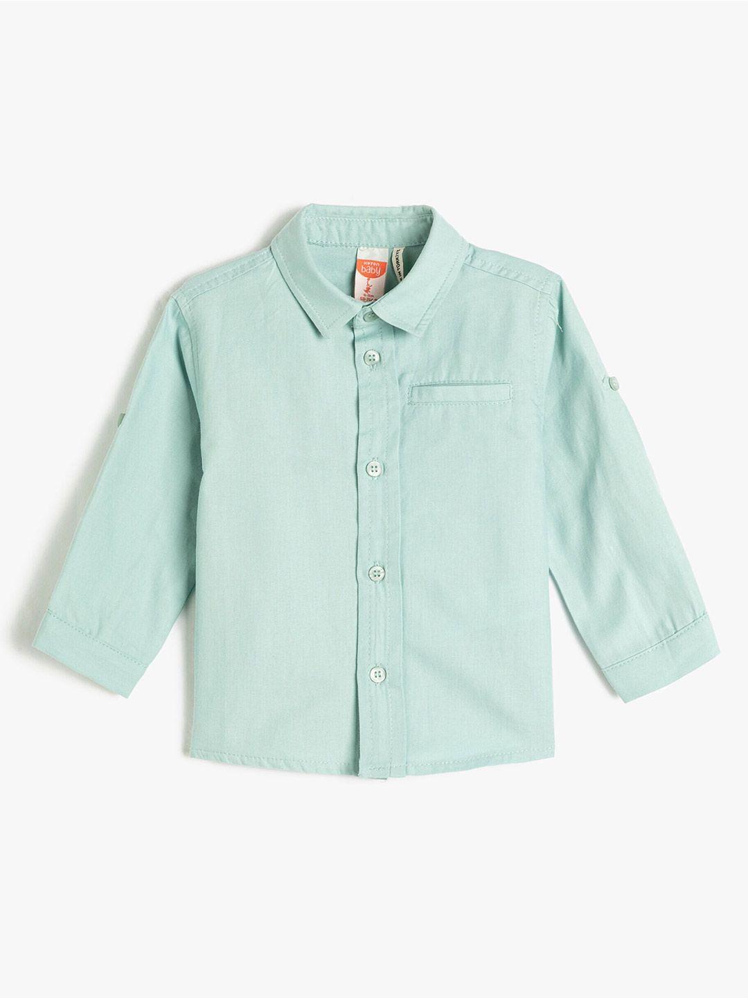 koton infant boys opaque pure cotton casual shirt