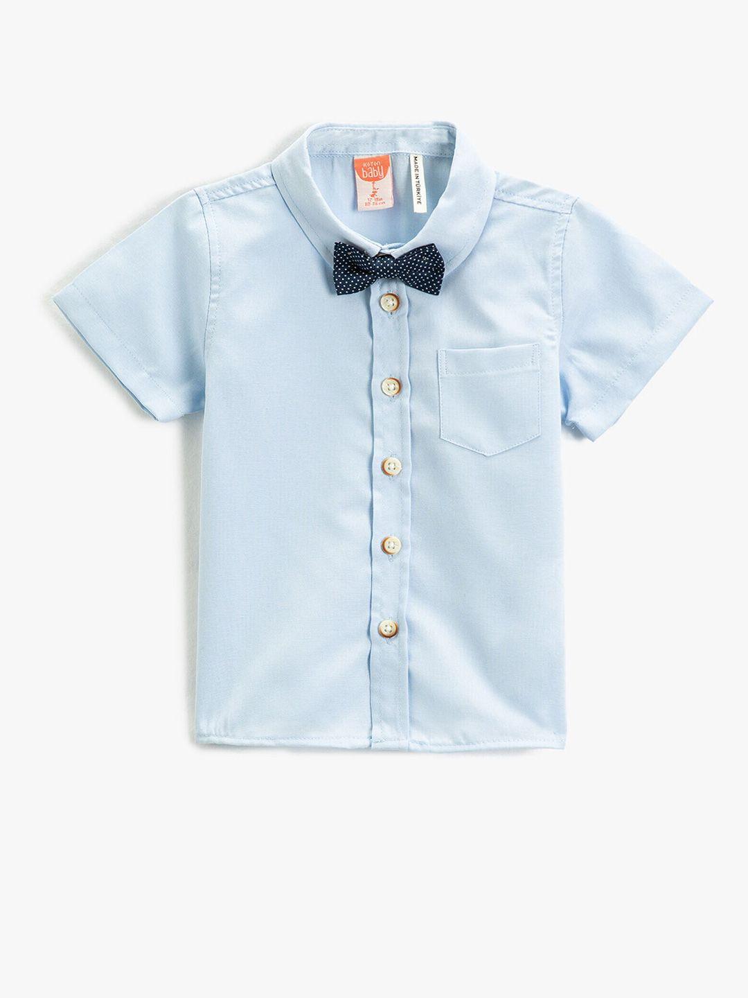 koton infant boys spread collar opaque casual shirt