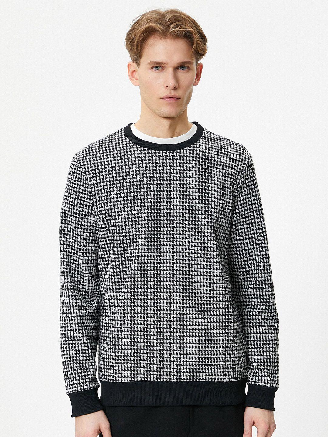 koton men checked pullover