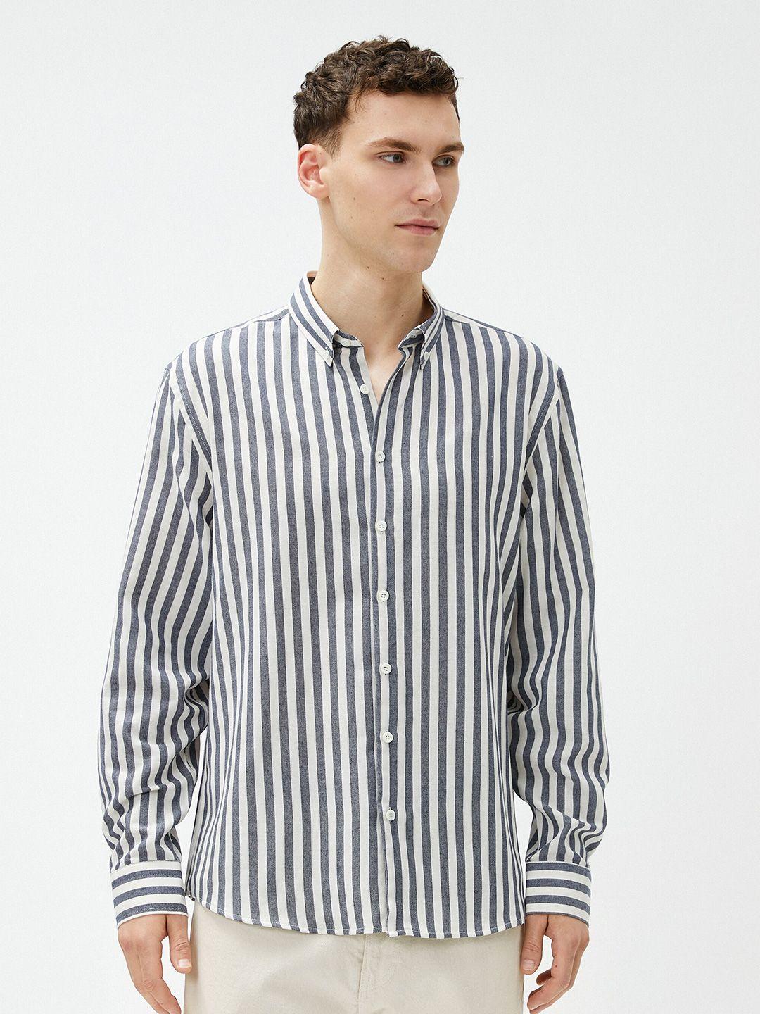 koton men opaque striped casual shirt