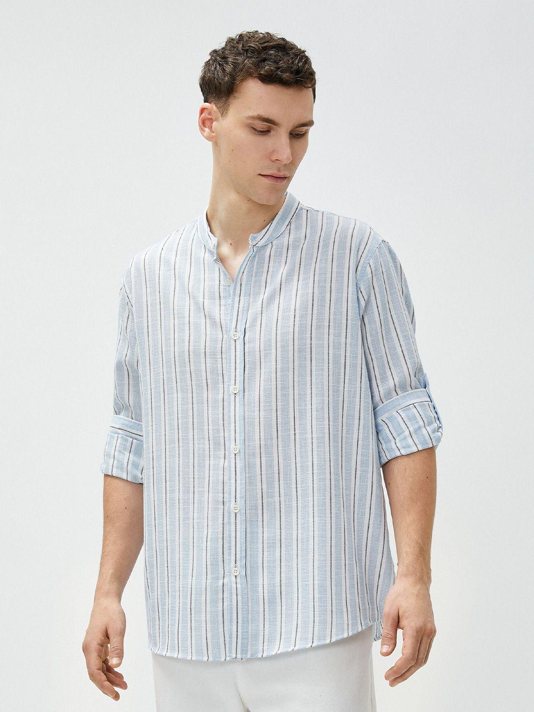 koton men opaque striped casual shirt