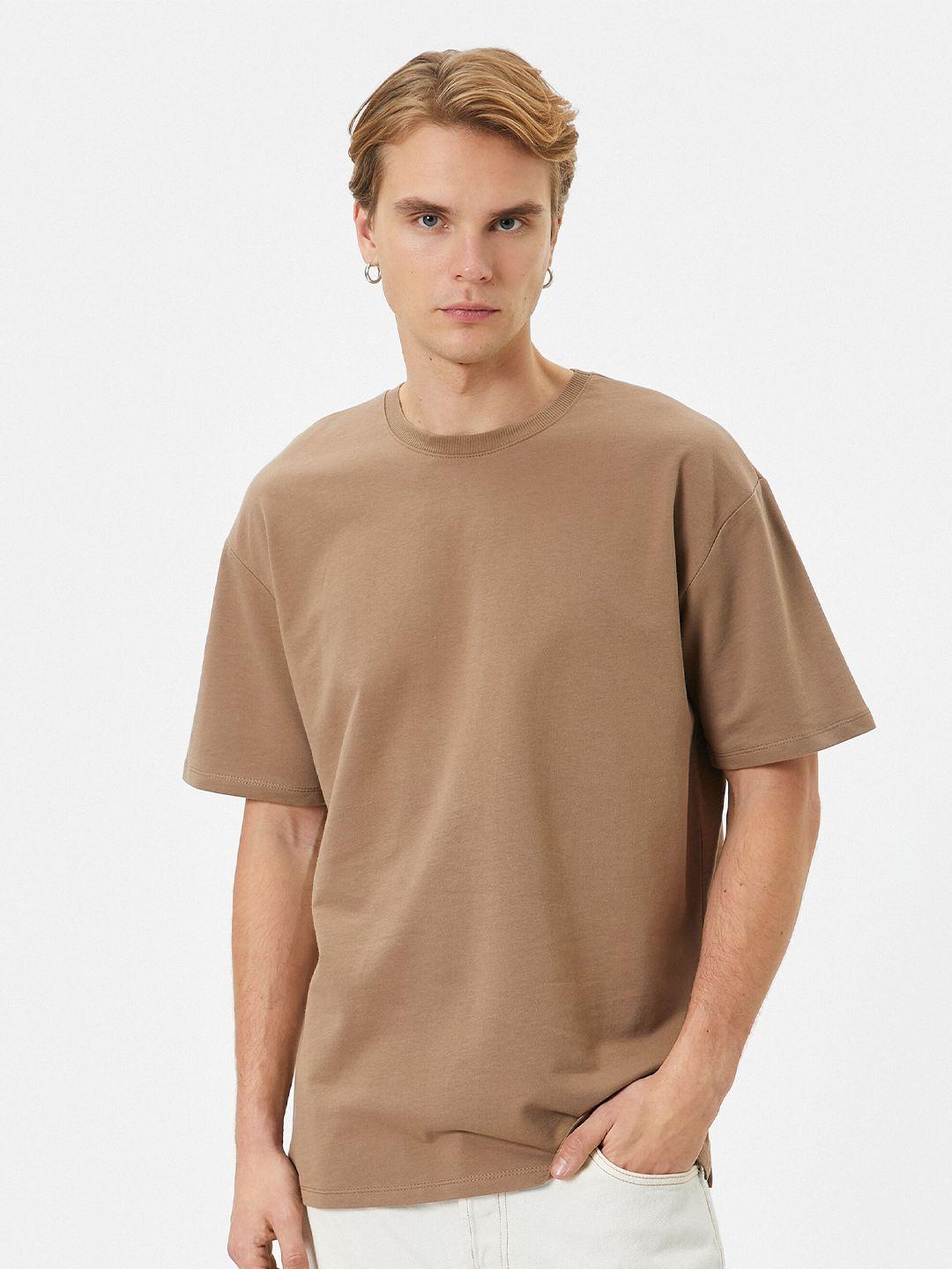 koton men v-neck extended sleeves pockets t-shirt