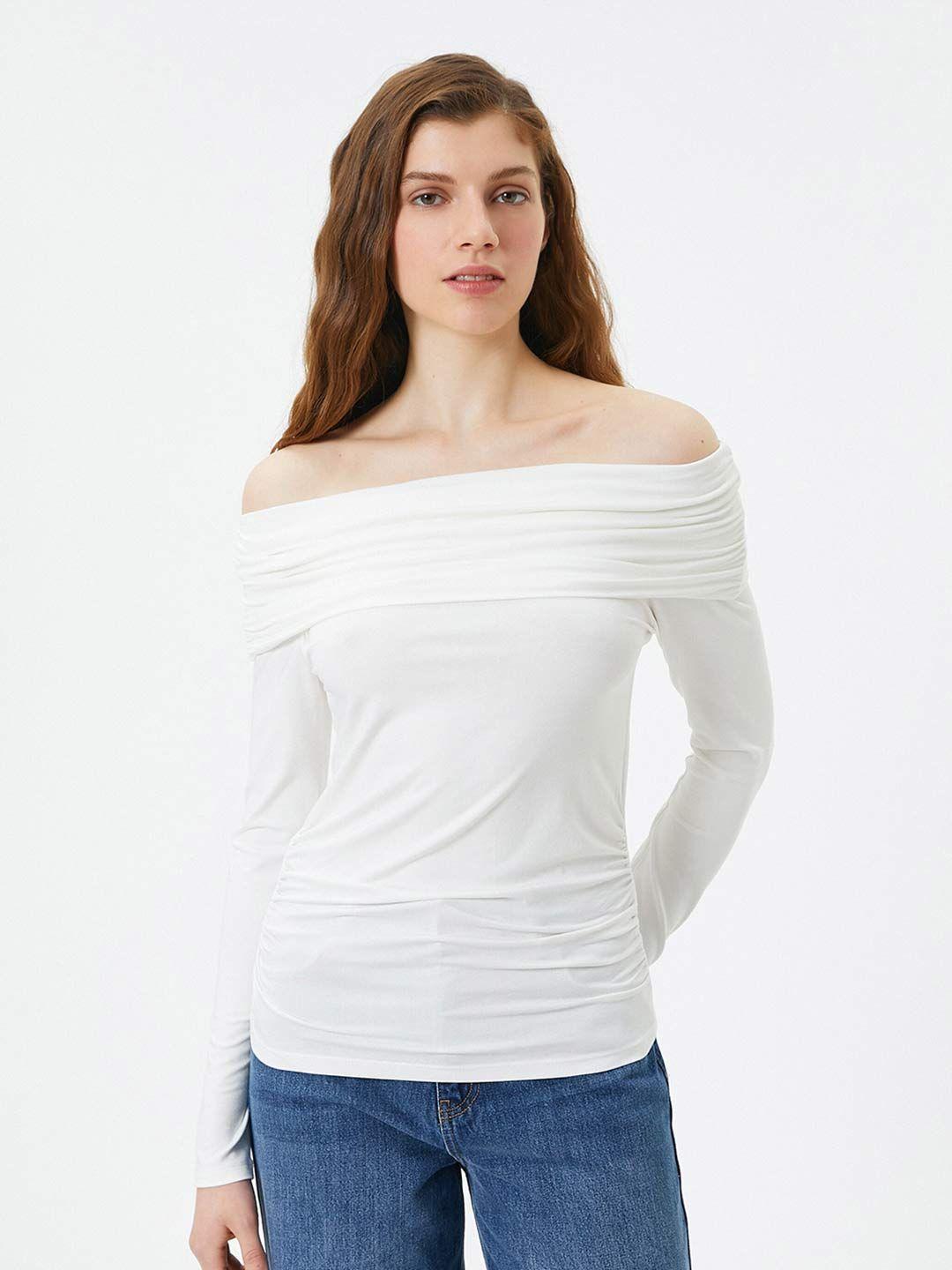 koton off-shoulder bardot top