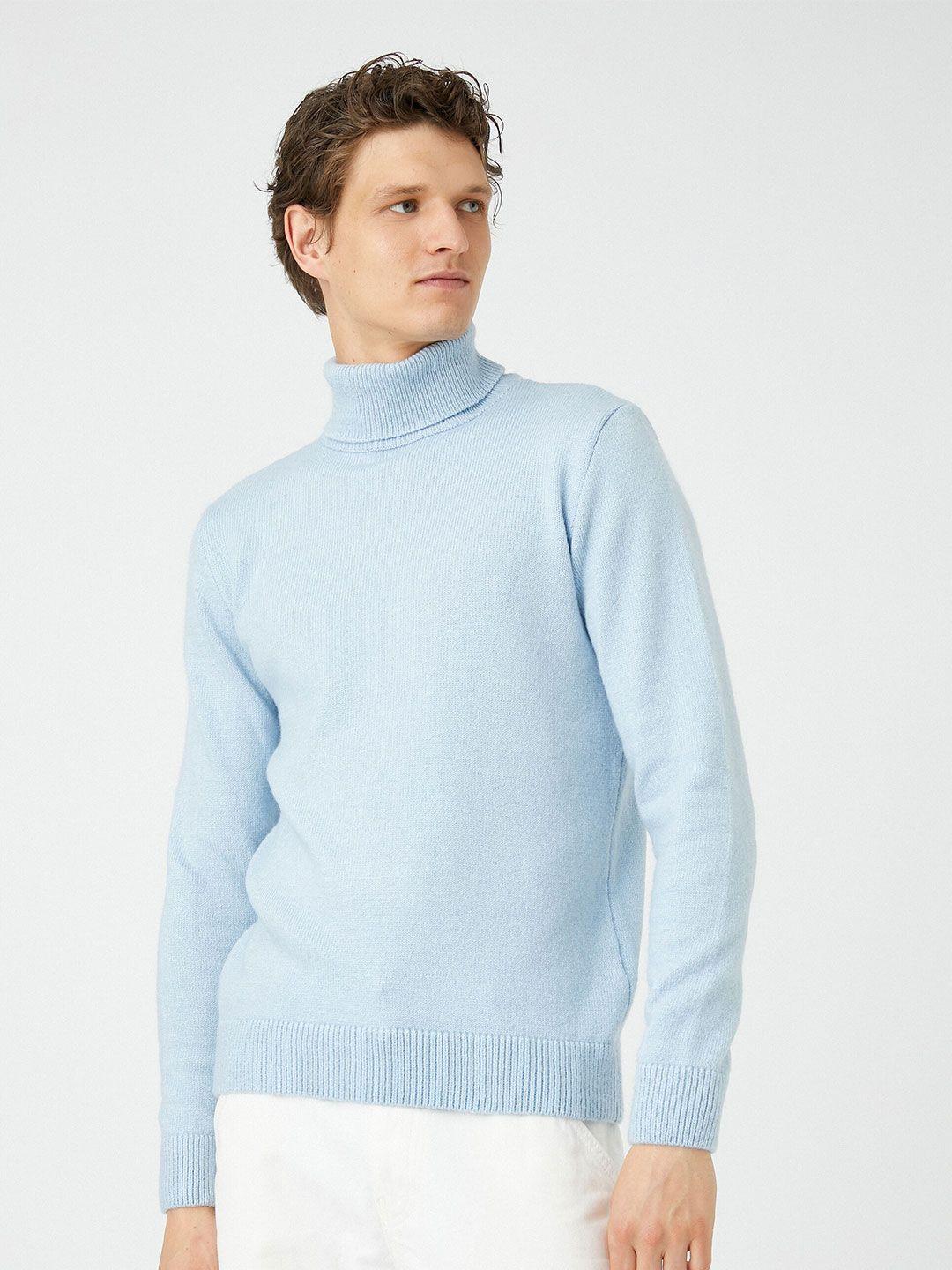 koton ribbed turtle neck pure acrylic pullover