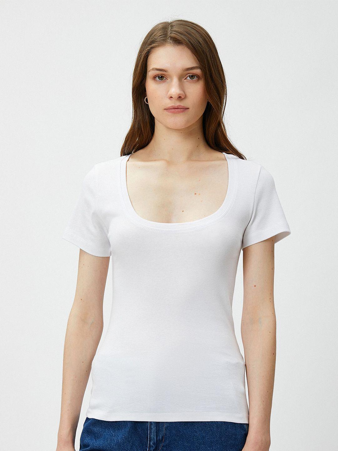 koton round neck cotton regular t-shirt