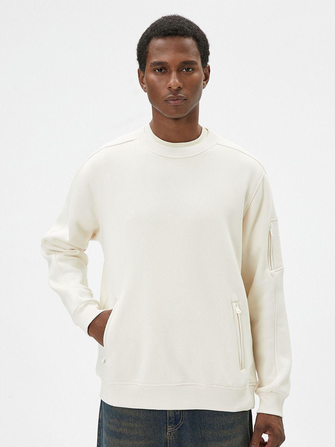koton round neck cotton sweatshirt