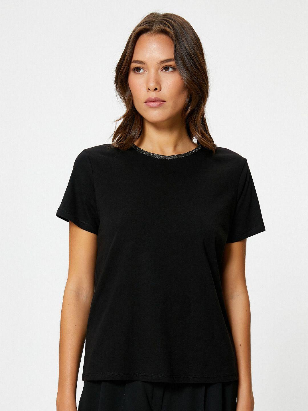 koton round neck pure cotton regular top