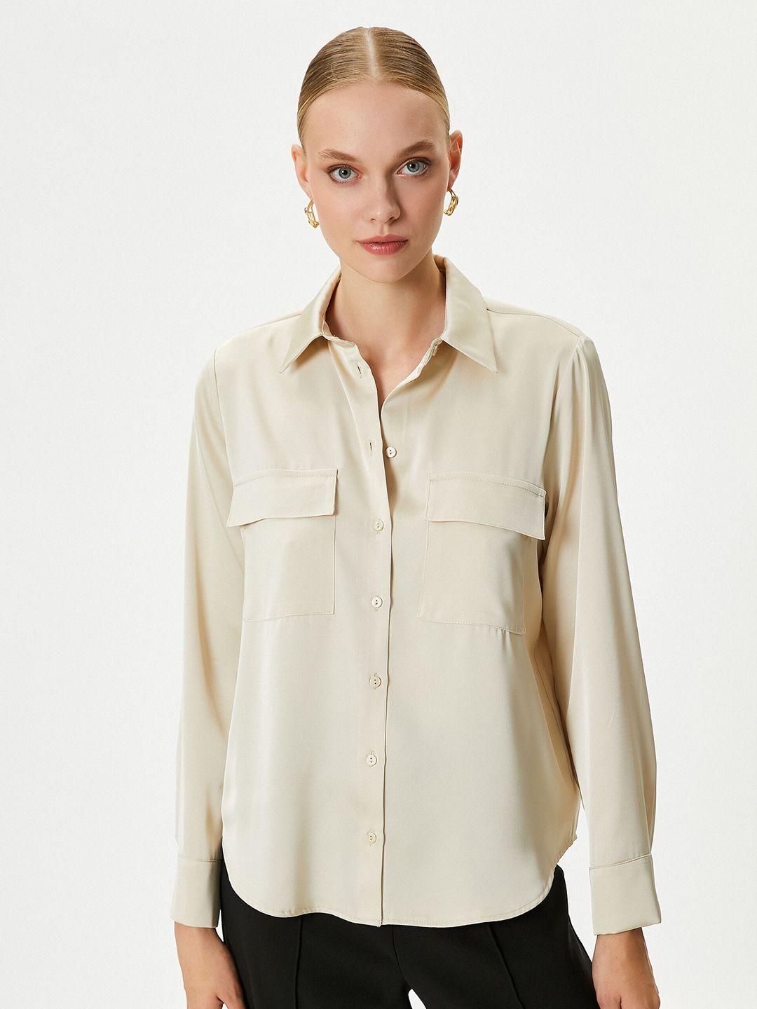 koton spread collar shirt