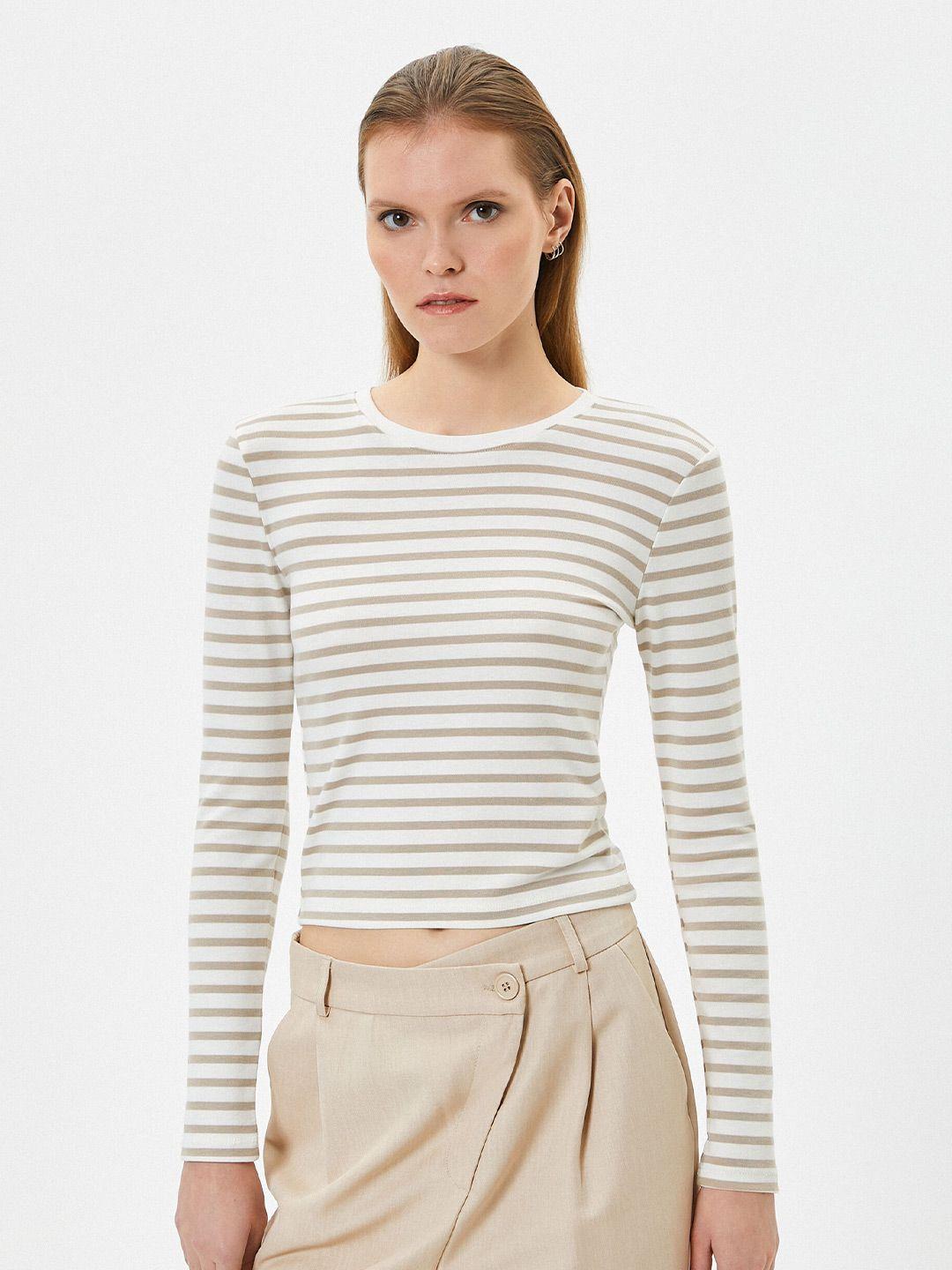 koton striped long sleeves t-shirt