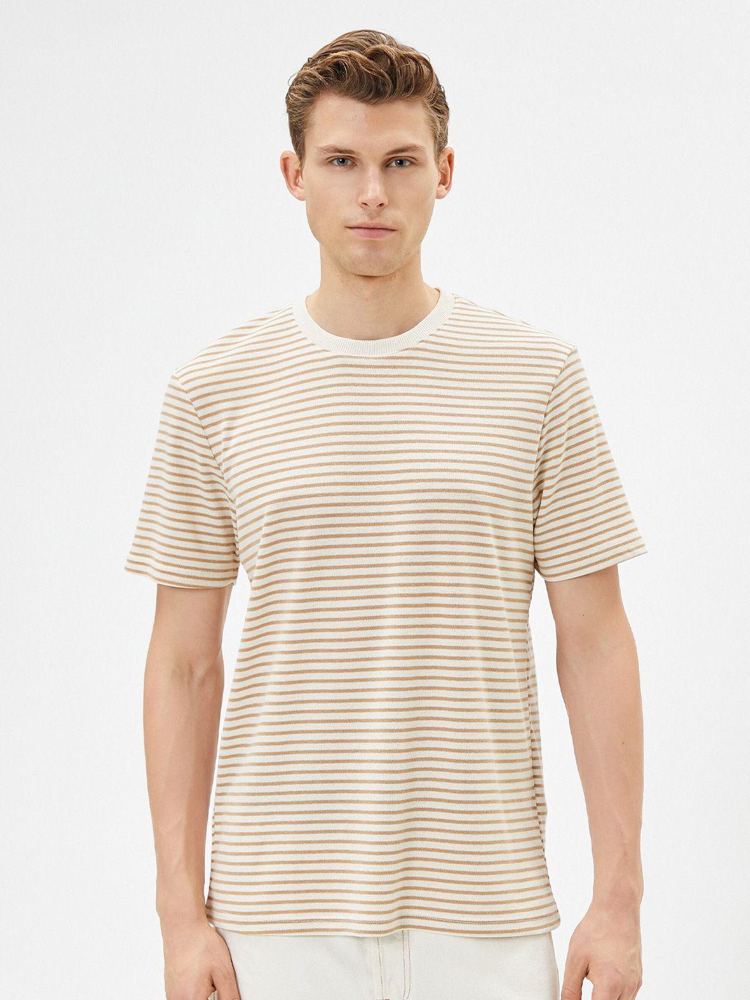 koton striped round neck t-shirt