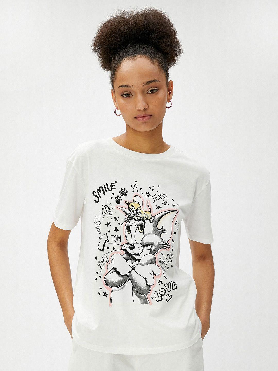 koton tom & jerry printed cotton t-shirt