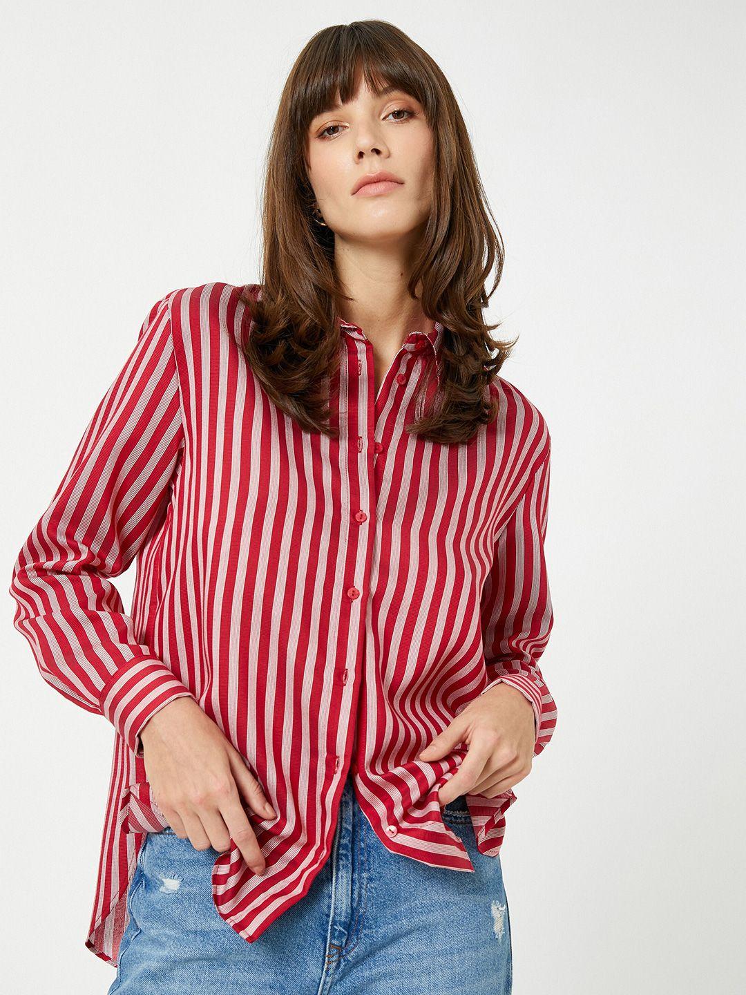 koton vertical stripes casual shirt