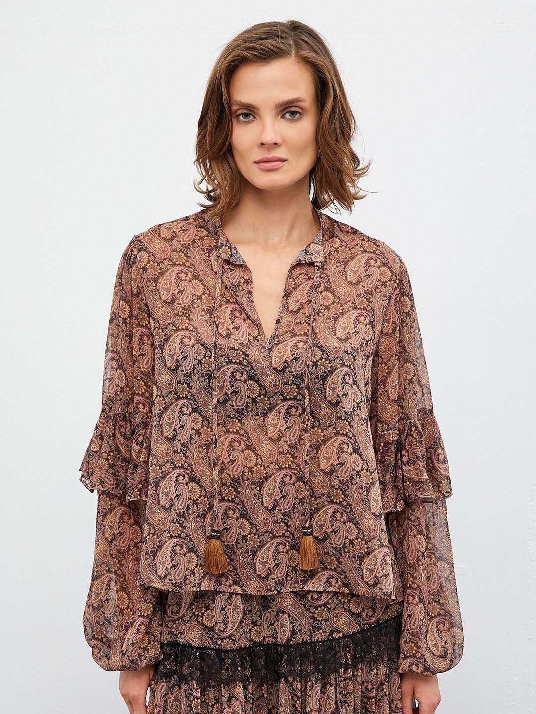 koton women brown shirt