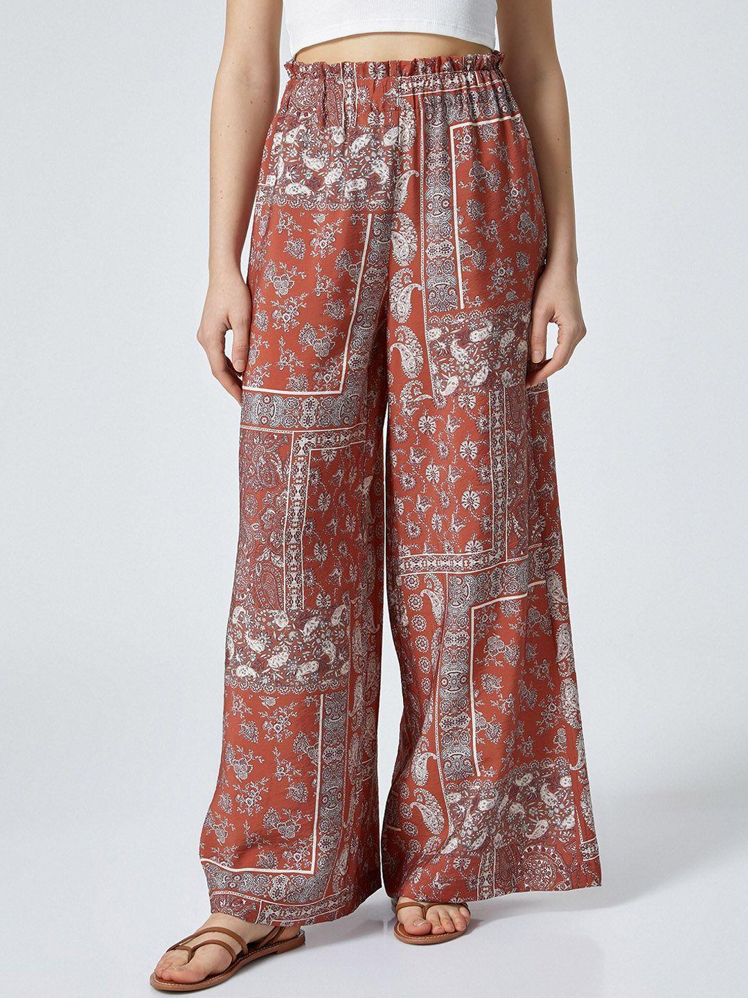 koton women ethnic motifs printed trousers