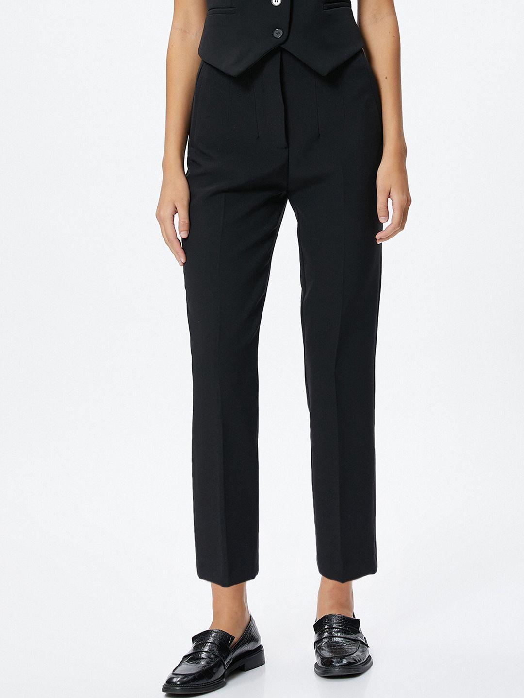 koton women high-rise peg trousers