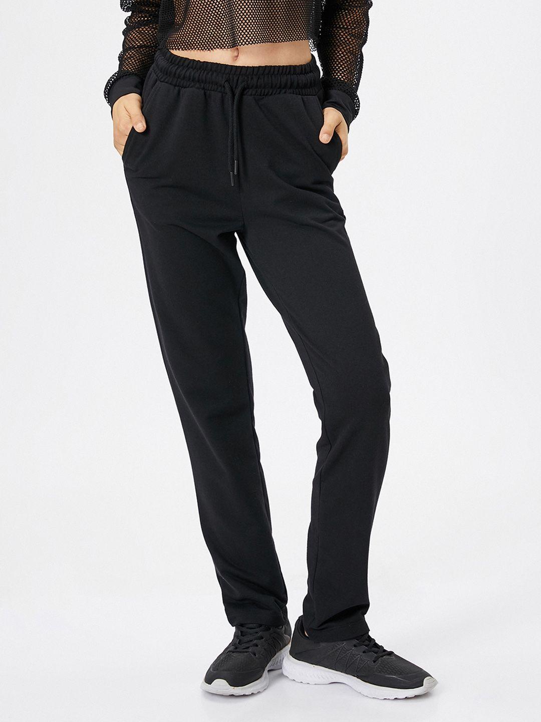 koton women regular fit mid-rise track pant