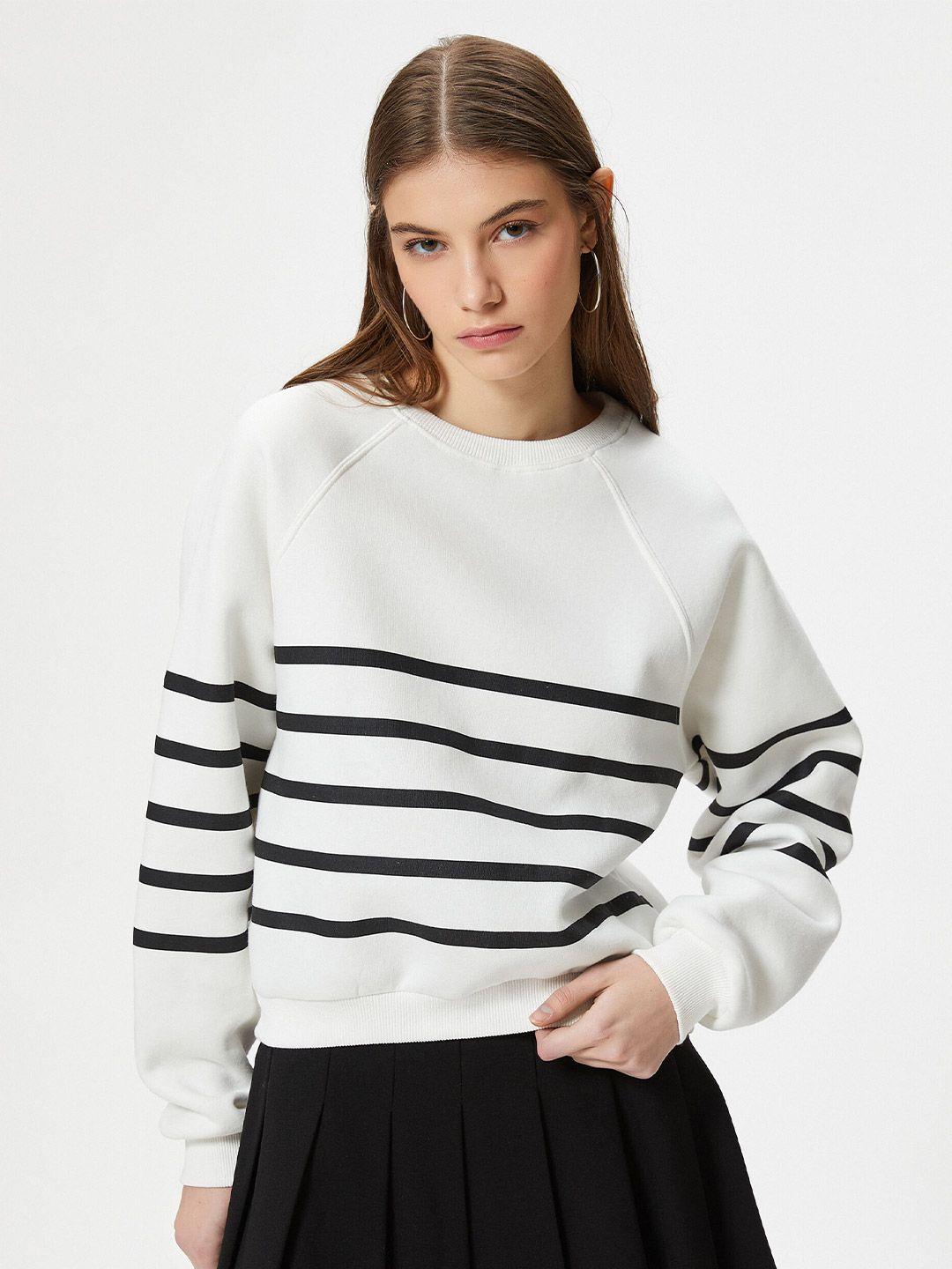 koton women striped sweatshirt