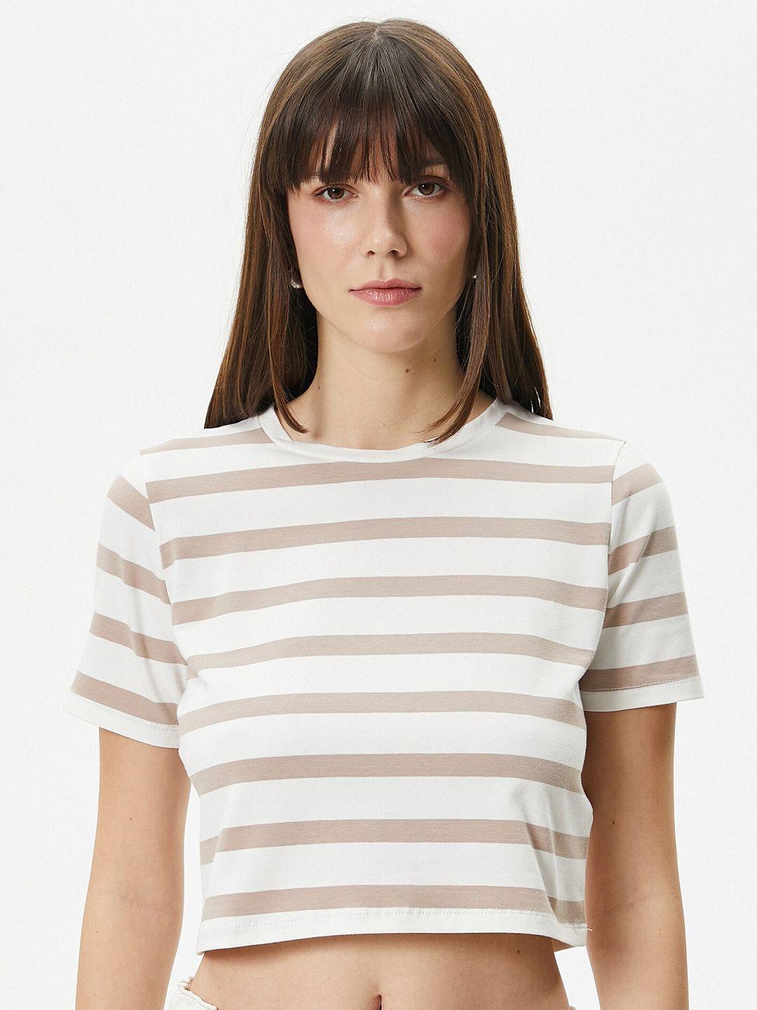 koton women striped t-shirt