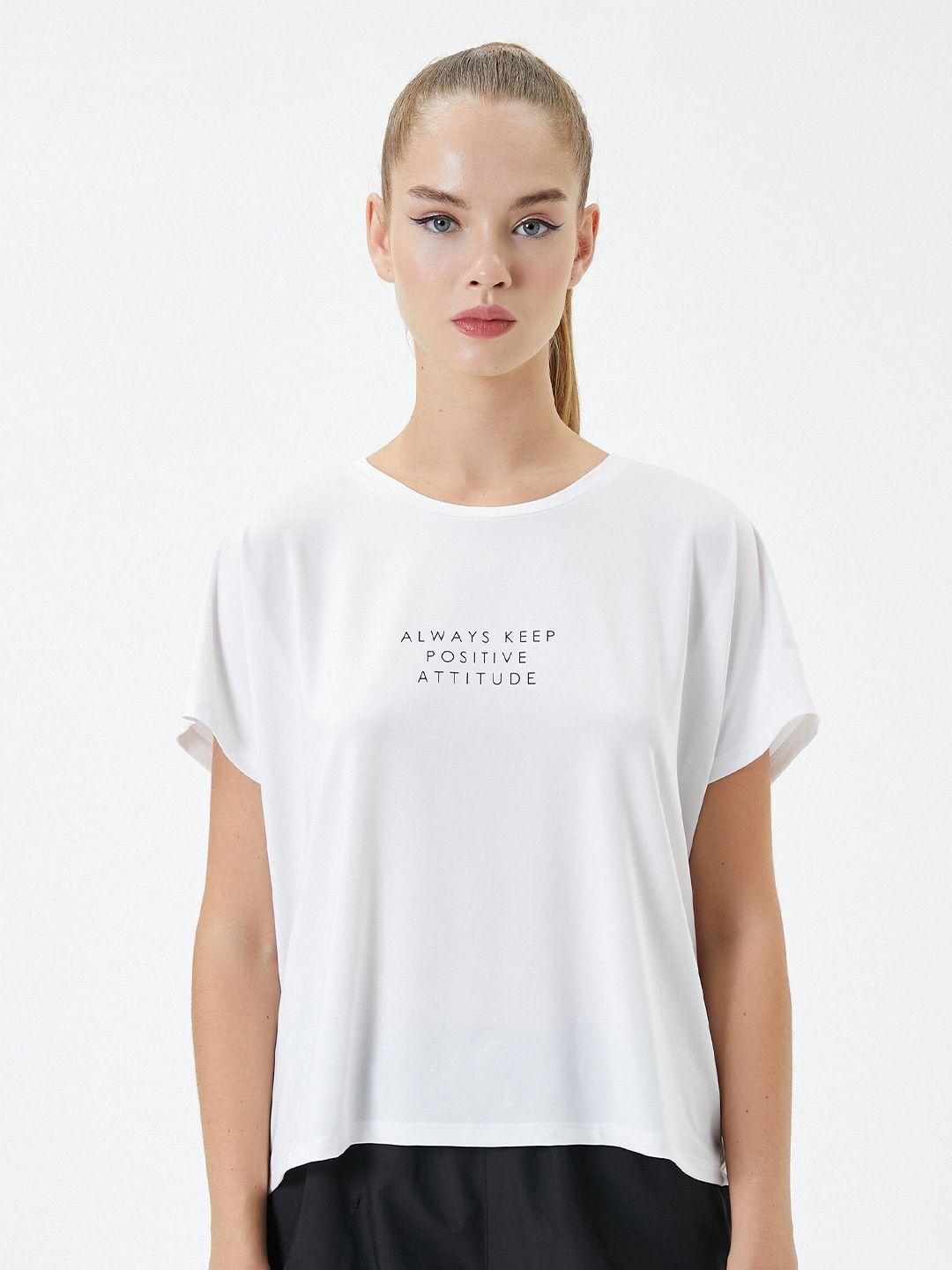 koton women white t-shirt