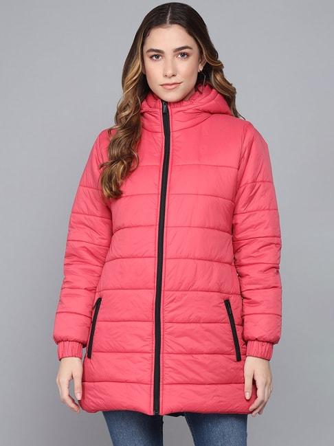 kotty pink hooded puffer jacket