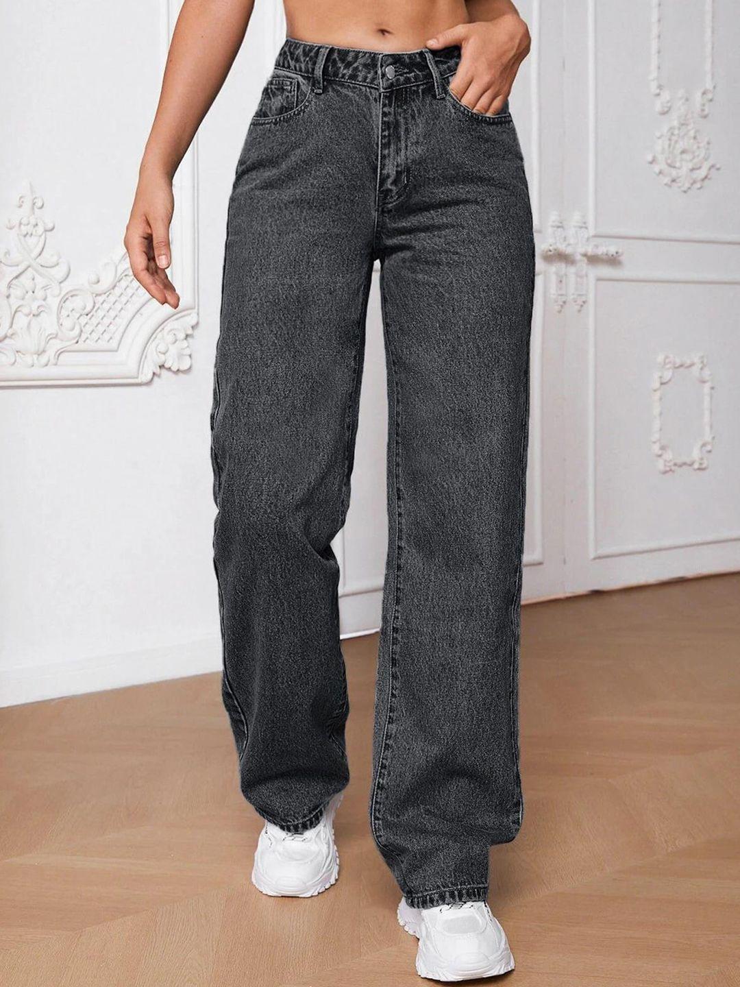 kotty women jean light fade wide leg stretchable jeans