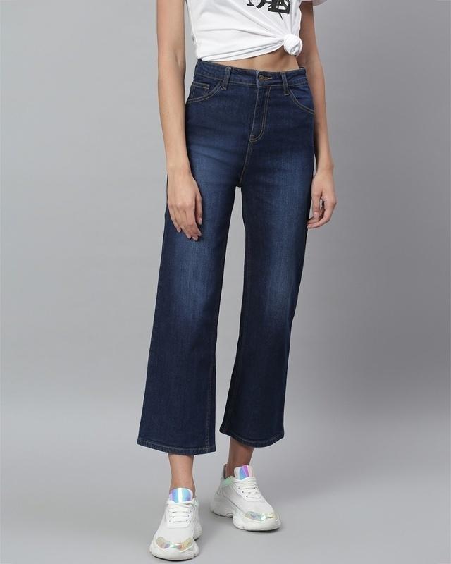 kotty women's blue high-rise jeans