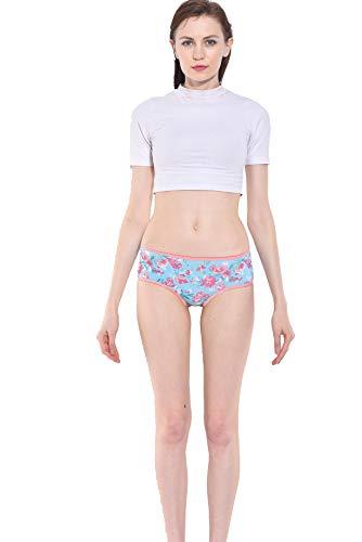 kotty blue floral cotton women panty (28,blue)