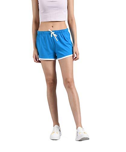 kotty blue plain women night shorts (blue-28)