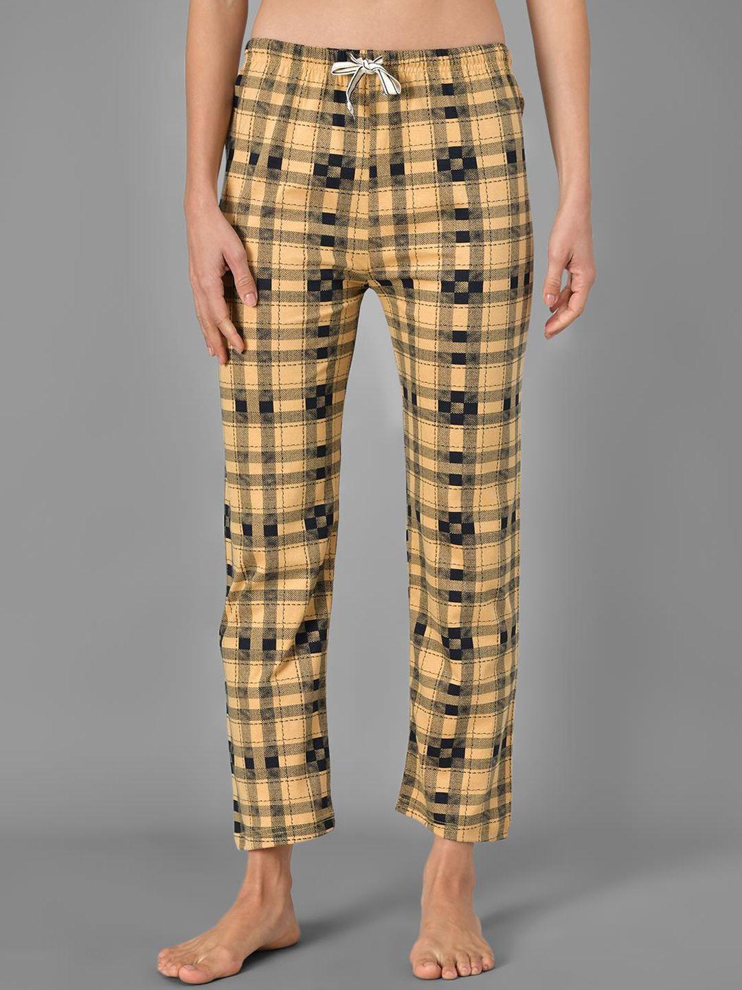 kotty checked cotton lounge pants