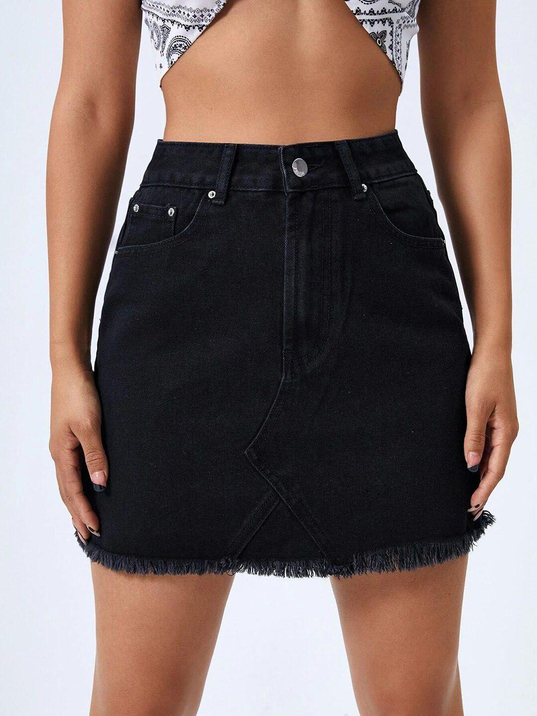 kotty denim mini pencil skirt