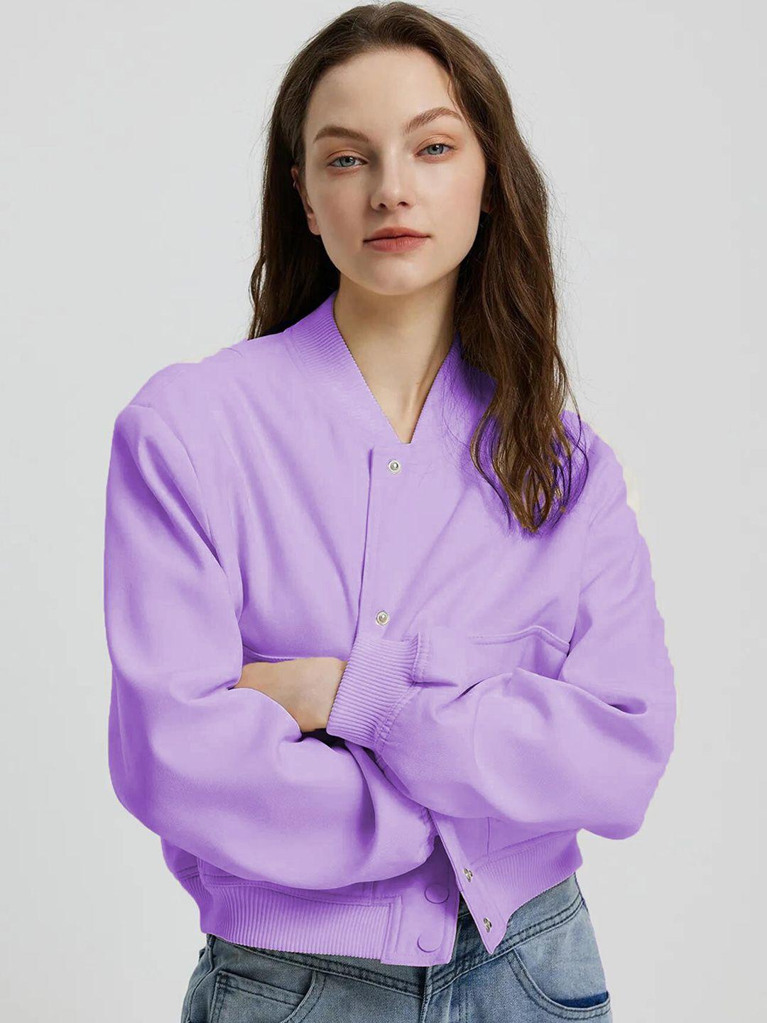 kotty lavender fleece open front jacket